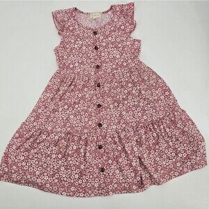Btween Floral Button-Down Kids Dress Size 8